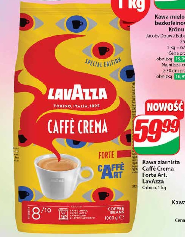 Kawa forte art Lavazza caffe crema promocja w Dino