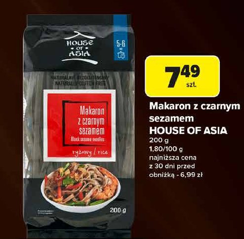 Makaron z czarnym sezamem House of asia promocja