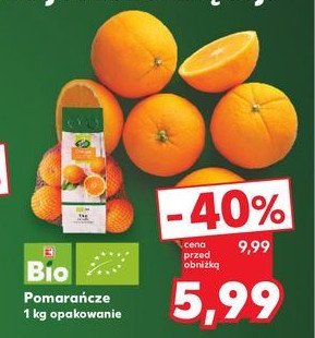 Pomarańcze K-classic bio promocja w Kaufland