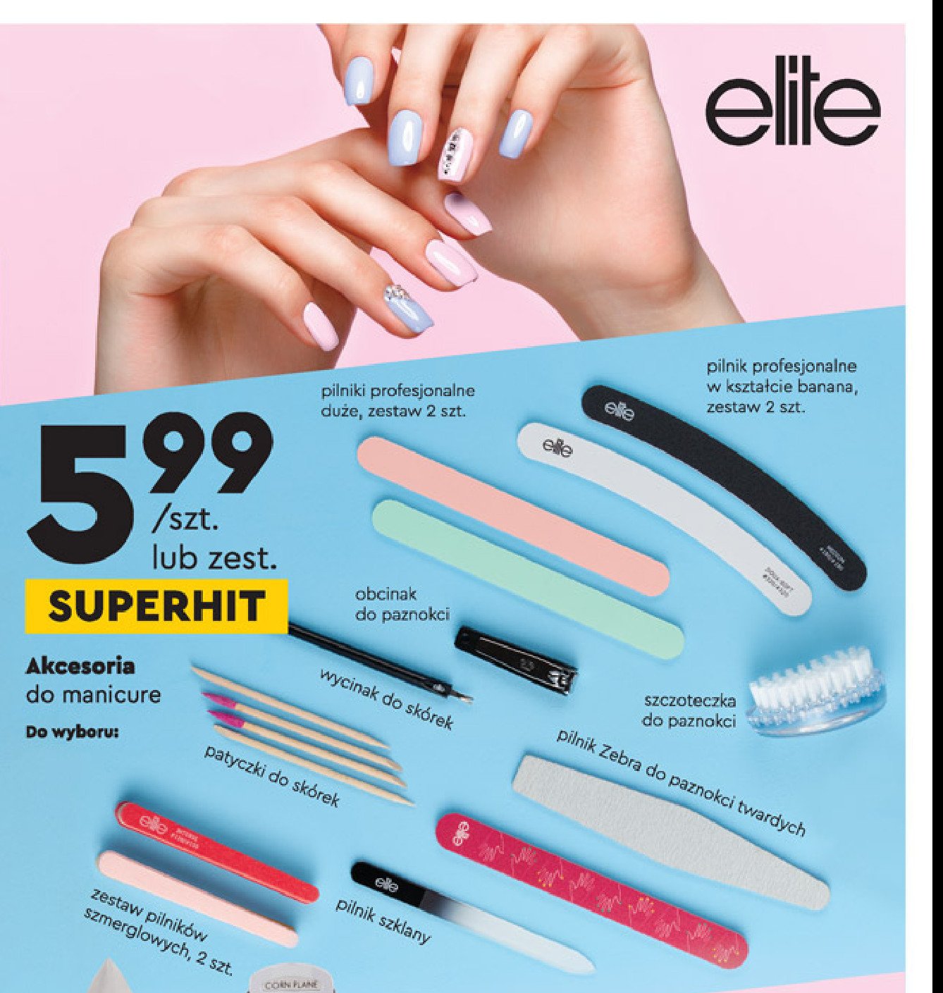 Pilnik zebra do paznokci twardych Elite promocja