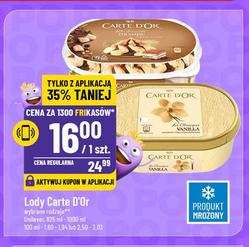 Lody tiramisu Algida carte d'or les desserts promocja w POLOmarket