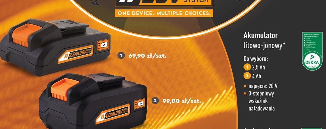 Akumulator litowo-jonowy 4000 mah Niteo tools promocja w Biedronka