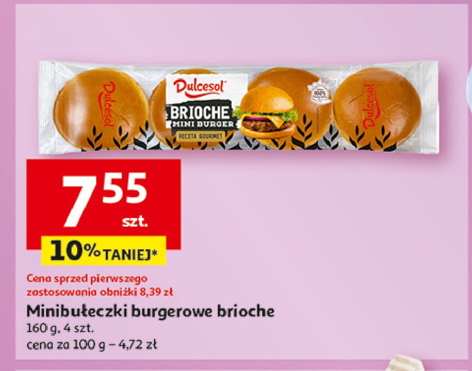Mini bułeczki brioszki DULCESOL promocja w Auchan