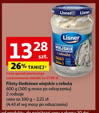 Filety śledziowe po wiejsku Lisner promocja w Auchan