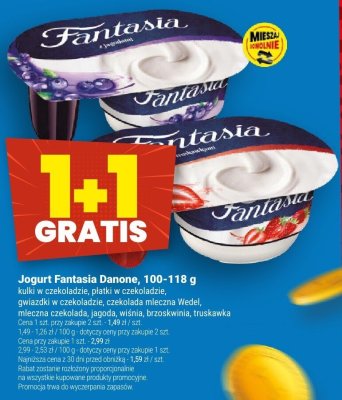 Jogurt Fantasia Danone, 100-118 g promocja w Twój Market