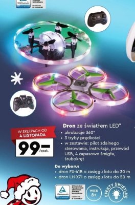 Dron ze światłem LED FX-41B lub LH-X71 promocja w Biedronka