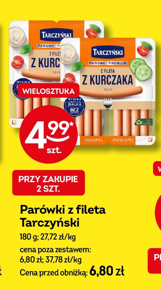 Parówki z kurczaka Tarczyński promocja w Żabka