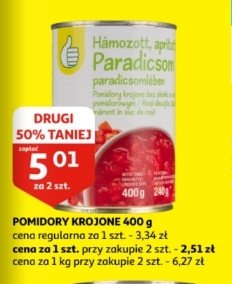 Pomidory krojone Podniesiony kciuk promocja