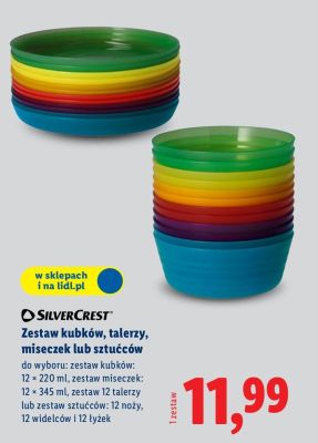 Zestaw kubków, talerzy, miseczek lub sztućców SilverCrest promocja w Lidl