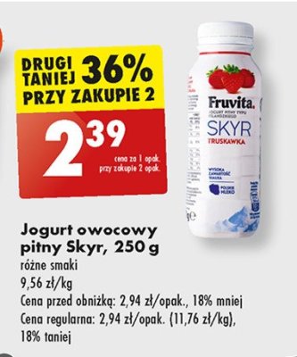 Jogurt truskawka Fruvita skyr promocja