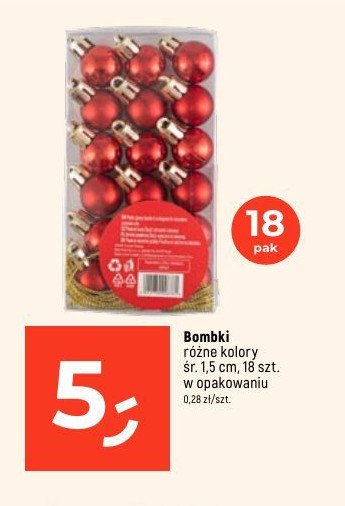 Bombki 1.5 cm promocja w Dealz