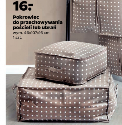 Pokrowiec do przechowywanie po艣cieli lub ubra艅 46 x 107 x 16 cm promocja