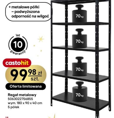 Regał metalowy promocja w Castorama