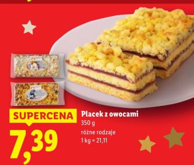 Placek z owocami promocja w Lidl
