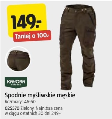Spodnie myśliwskie męskie KAYOBA promocja w Jula
