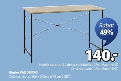 Biurko VANDBORG promocja w Jysk