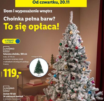 Sztuczna choinka 180 cm  promocja w Lidl