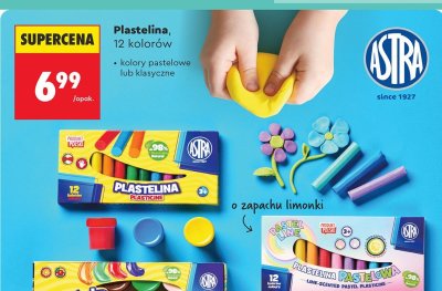 Plastelina ASTRA 12 kolorów promocja w Biedronka