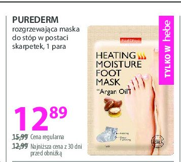 Rosgrzewająca maska do stóp Purederm promocja w Hebe