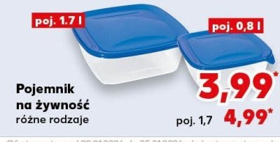 Pojemnik na żywność różne rodzaje promocja w Kaufland