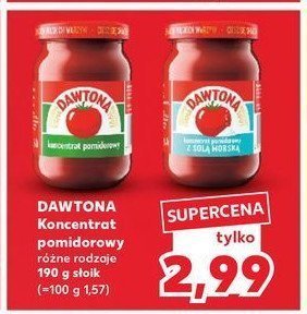 Koncentrat pomidorowy z solą morską Dawtona promocja w Kaufland