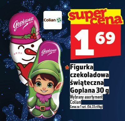 Figurka czekoladowa świąteczna Goplana 30 g promocja w TOPAZ