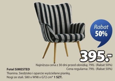 Fotel SIMESTED promocja w Jysk
