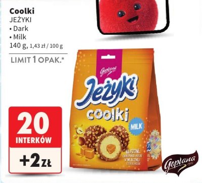 Ciastka Coolki Milk Jeżyki promocja w Intermarche