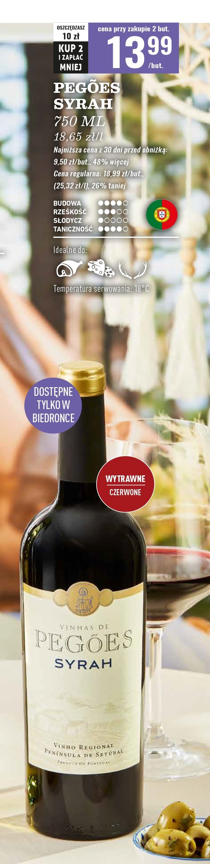 Wino PEGOES SYRAH promocja