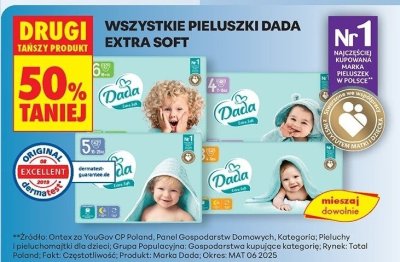 Wszystkie pieluszki Dada Extra Soft DRUGIE -50% promocja w Biedronka