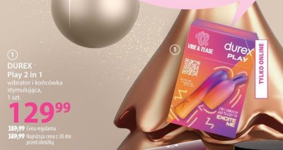 DUREX Play 2 in 1 wibrator i końcówka stymulująca promocja w Hebe