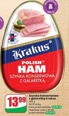 Szynka konserwowa z galaretką Polish Ham promocja w Dino