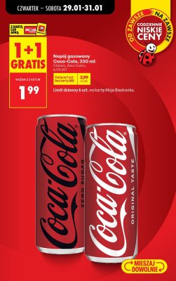 Napój gazowany Coca-Cola Zero Cukru, 330 ml promocja w Biedronka