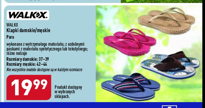 Klapki m臋skie 42-44 Walkx promocja