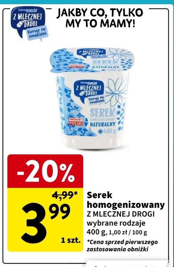 Serek naturalny Z mlecznej drogi promocja