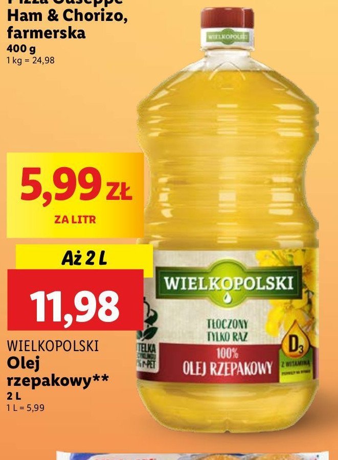 Olej Wielkopolski rzepakowy promocja