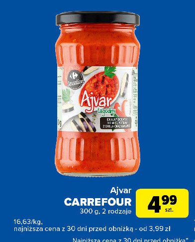 Ajvar łagodny Carrefour promocja