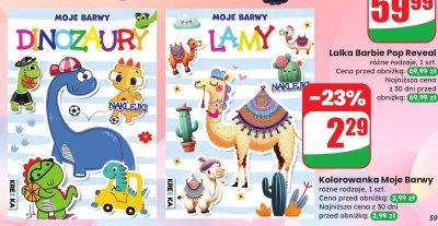 Kolorowanka, różne rodzaje promocja w Dino