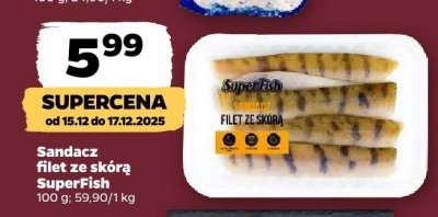 Sandacz filet ze skórą SuperFish promocja w Netto