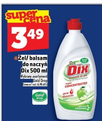 Żel/balsam do naczyń Dix 500 ml promocja w TOPAZ