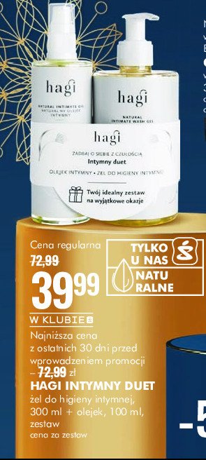 Zestaw do higieny intymnej: balsam 300 ml + olejek 100 ml Hagi promocja