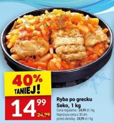 Ryba po grecku Seko, 1 kg promocja w Twój Market