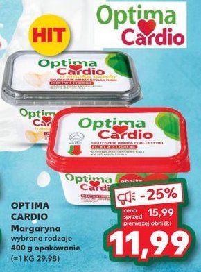 Margaryna Optima cardio o smaku masła promocja