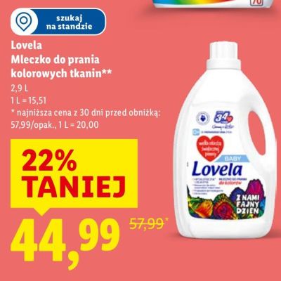 Mleczko do prania kolorowych tkanin promocja w Lidl