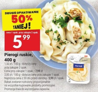 Pierogi ruskie, 400 g promocja w Twój Market