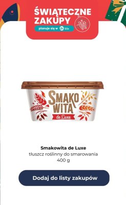Tłuszcz roślinny do smarowania De Luxe 400 g promocja w Lidl