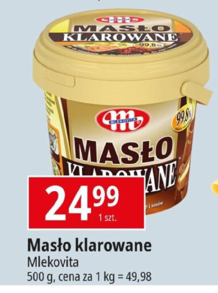 Masło klarowane Mlekovita masło klarowane promocja