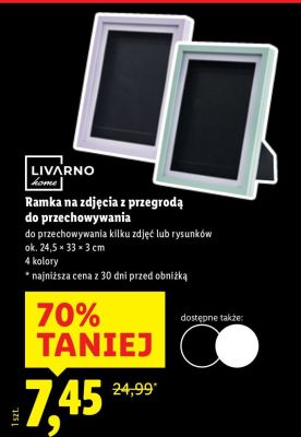 Ramka na zdjęcia z przegrodą do przechowywania  ok. 24,5 x 33 x 3 cm promocja w Lidl
