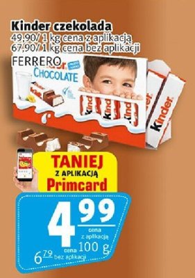 Czekolada Kinder czekolada FERRERO promocja w Prim Market