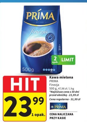 Kawa mielona Finezja promocja w Intermarche